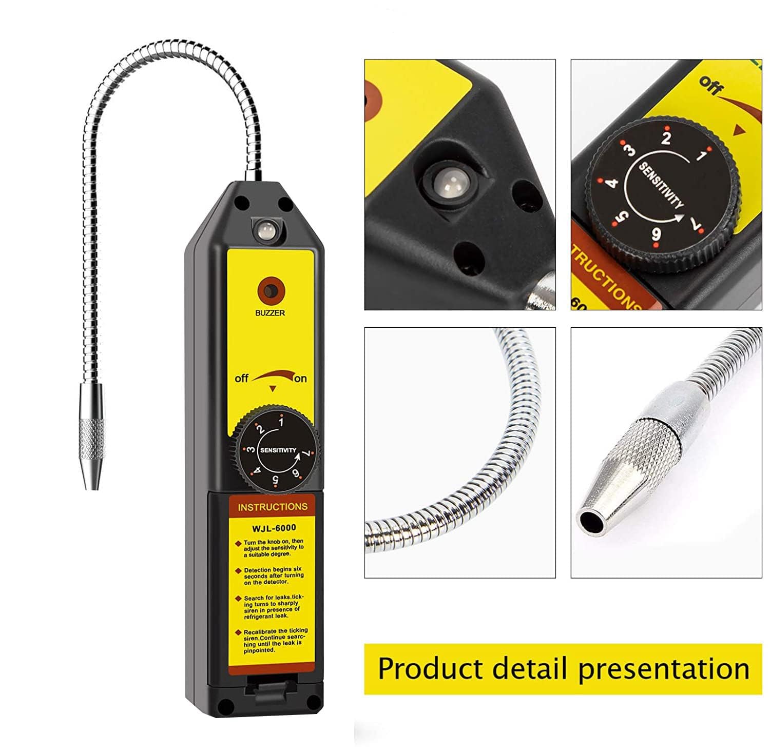 Amazon.com: WJL-6000 Freon Leak Detector Halogen Gas Sniffer